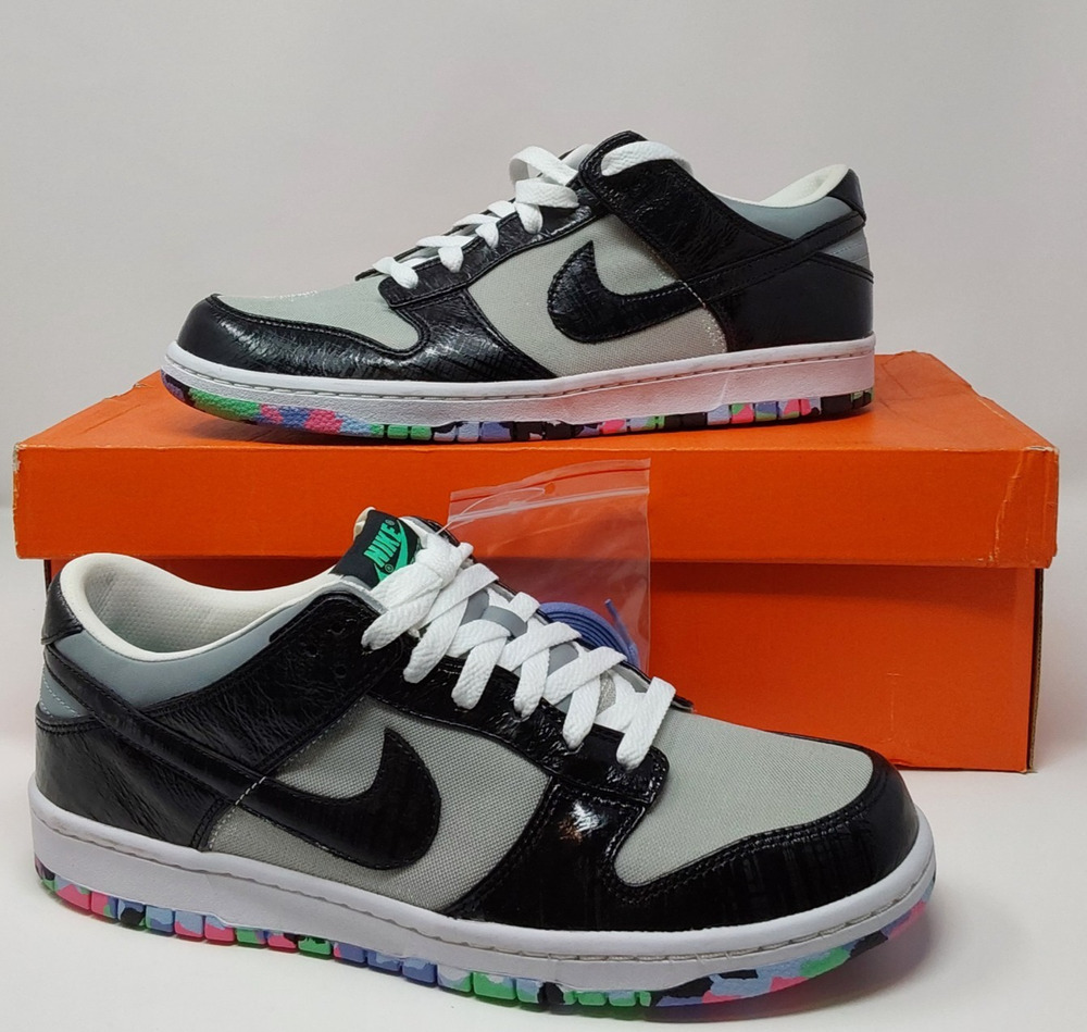 Nike Dunk Low Premium Women's 12 White/Black Tourmaline 318638 101